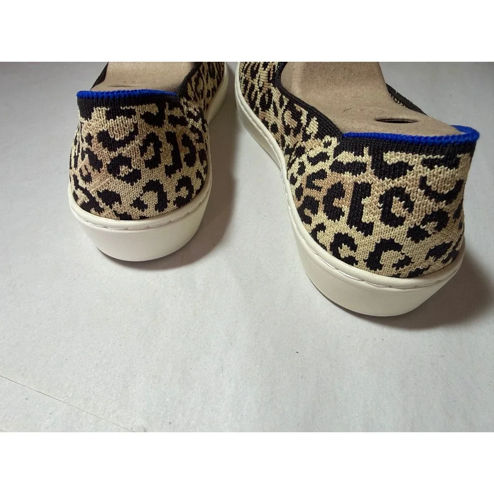 Rothys The Sneaker Camo Cat‎ Leopard Print Slip On Shoes Womens 7.5 NWT